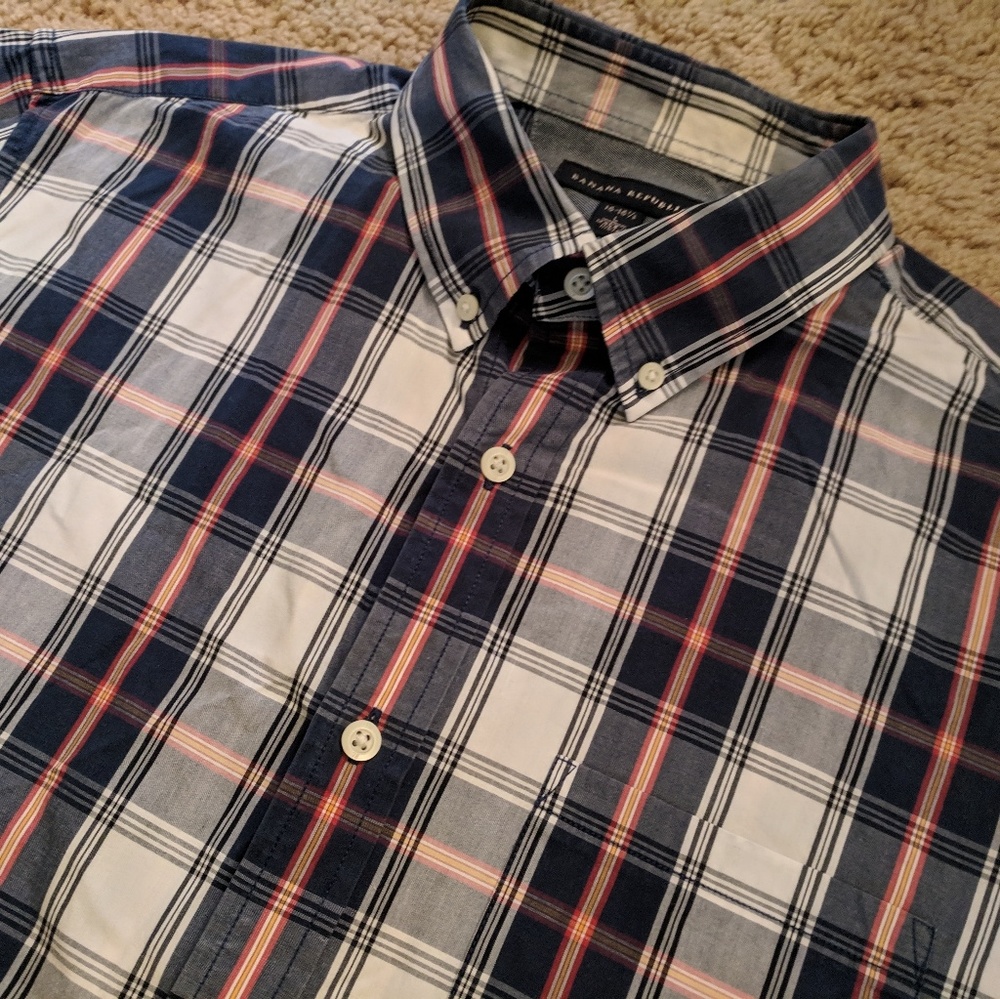 Banana Republic ♠️ mens dress shirt L EUC nice